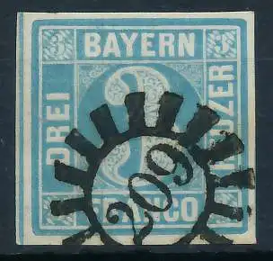 BAYERN MÜHLRADSTEMPEL AUF Nr 2II gMR 209 ZENTR- 6E7C4E