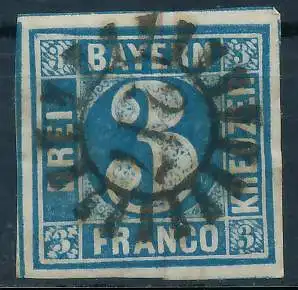 BAYERN MÜHLRADSTEMPEL AUF Nr 2II gMR 217 ZENTR- 6E7C7E