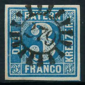 BAYERN MÜHLRADSTEMPEL AUF Nr 2II gMR 279 ZENTR- 6E7D5A