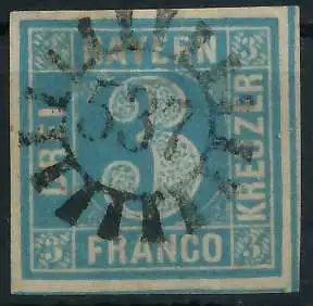 BAYERN MÜHLRADSTEMPEL AUF Nr 2II gMR 537 ZENTR- 6E8022