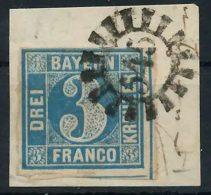 BAYERN MÜHLRADSTEMPEL AUF Nr 2II gMR 545 ZENTR- 6E8032