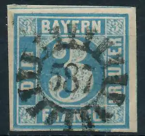 BAYERN MÜHLRADSTEMPEL AUF Nr 2II gMR 587 ZENTR- 6E80A2