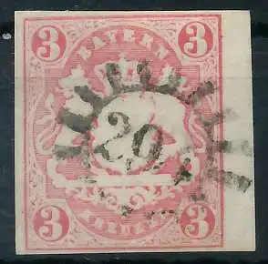 BAYERN MÜHLRADSTEMPEL AUF Nr 15 gMR 294 zentrisch gestempelt 6E80E2