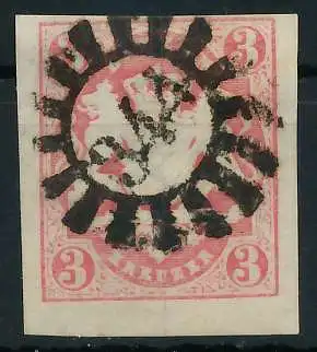 BAYERN MÜHLRADSTEMPEL AUF Nr 15 gMR 344 zentrisch gestempelt 6E810A