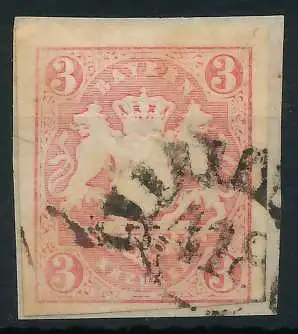 BAYERN MÜHLRADSTEMPEL AUF Nr 15 gMR 418 zentrisch gestempelt 6E812A