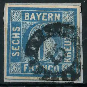 BAYERN MÜHLRADSTEMPEL AUF Nr 10 gMR _15 zentrisch gestempelt 6FA7DA