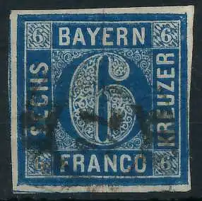 BAYERN MÜHLRADSTEMPEL AUF Nr 10 gMR _72 zentrisch gestempelt 6FA7EE