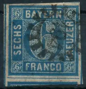 BAYERN MÜHLRADSTEMPEL AUF Nr 10 gMR 494 zentrisch gestempelt 6FA7F2