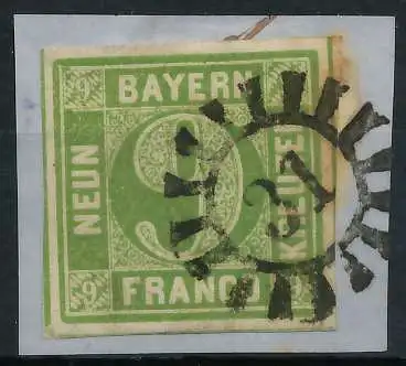 BAYERN MÜHLRADSTEMPEL AUF Nr 5III gMR _31 ZENTR 6FA89E