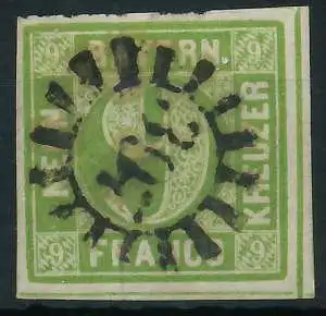 BAYERN MÜHLRADSTEMPEL AUF Nr 5III gMR 397 ZENTR 6FA8E2