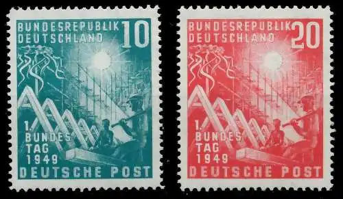 BRD BUND 1949 Nr 111-112 postfrisch 6FA912