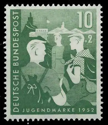 BRD BUND 1952 Nr 153 postfrisch 6FA952