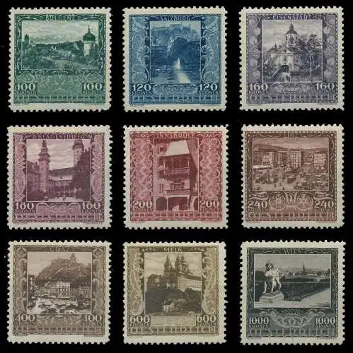 ÖSTERREICH 1923 Nr 433-441 postfrisch ungebraucht 6FAD56