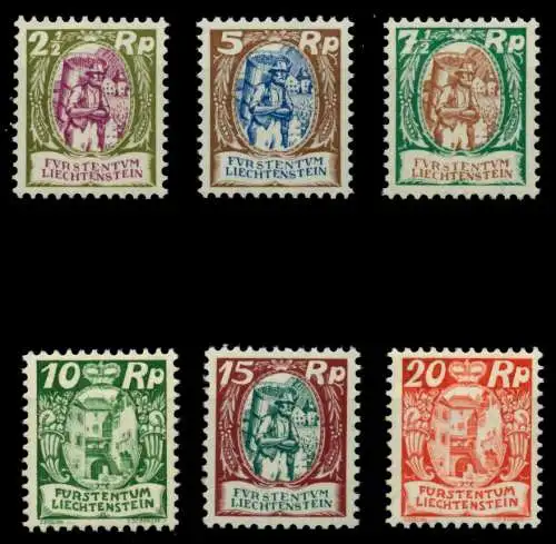 LIECHTENSTEIN 1925 Nr 65-70 postfrisch 6A8A62