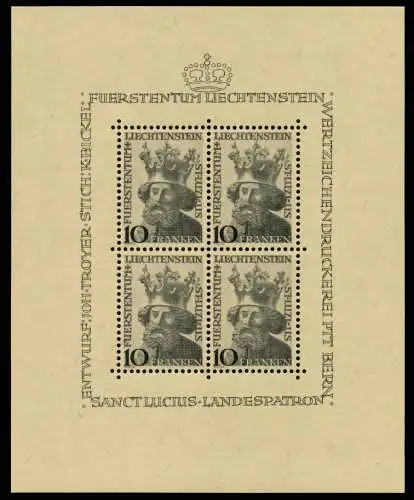 LIECHTENSTEIN BLOCK KLEINBOGEN Nr 247 postfrisch KLEINB 6A8BEA