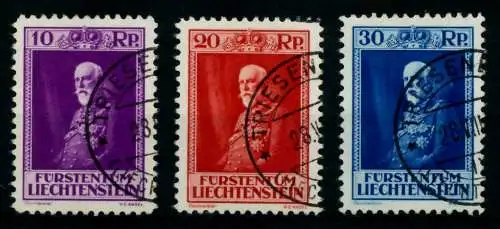 LIECHTENSTEIN 1933 Nr 122-124 gestempelt 6A91C2