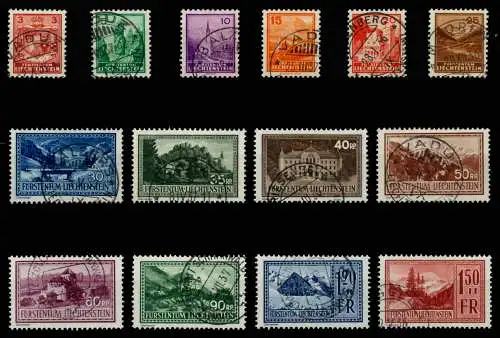 LIECHTENSTEIN 1934 Nr 126-139 gestempelt zentrisch 6A91D2