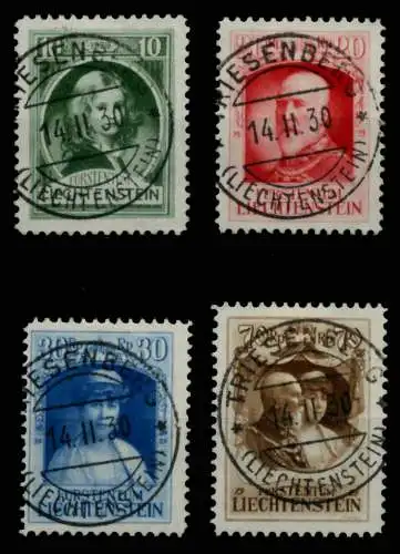 LIECHTENSTEIN 1929 Nr 90-93 zentrisch gestempelt 6AC9C6