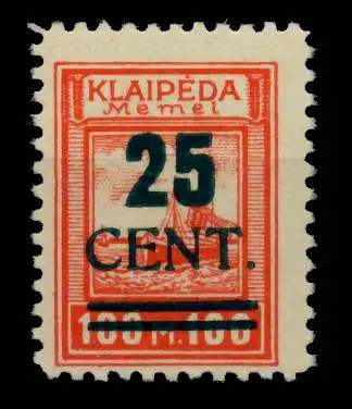 MEMEL 1923 Nr 235I postfrisch 6B5392