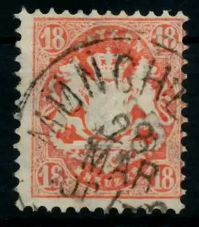 BAYERN WAPPEN-AUSGABE 1870-1875 Nr 27Xb gestempelt gepr. 6BBB0E
