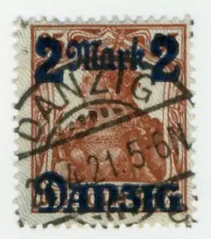 DANZIG 1920 Nr 28II zentrisch gestempelt gepr. 6BBD62