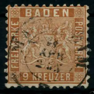 BADEN AUSGABEN VON 1860 - 1862 Nr 15a gestempelt 6BBF8A
