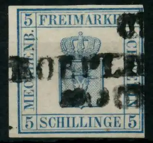 MECKLENBURG-SCHWERIN Nr 3 gestempelt gepr. 6C1B42