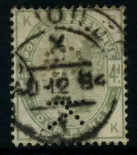 GROSSBRITANNIEN 1840-1901 Nr 77-RK zentrisch gestempelt 6C6D8A