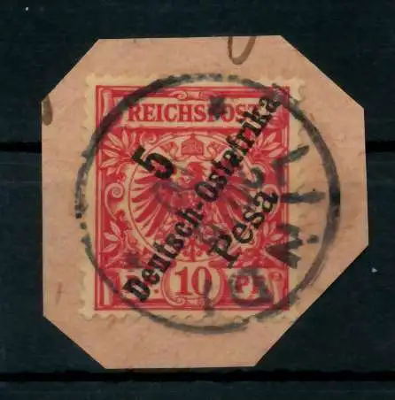 DEUTSCH-OSTAFRIKA DOA Nr 8b zentrisch gestempelt Briefst³ck 6CC522