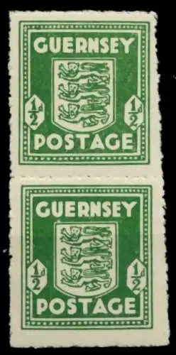 BES 2WK GUERNSEY Nr 1c postfrisch SENKR PAAR 6D7DB2