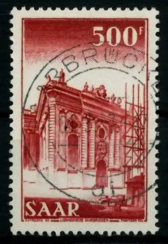 SAARLAND 1952 Nr 337 zentrisch gestempelt gepr. 6DF8D2