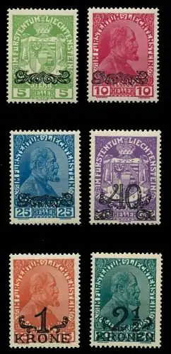 LIECHTENSTEIN 1920 Nr 11-16 postfrisch 6F6E22