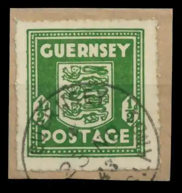 BES 2WK GUERNSEY Nr 1c gestempelt Briefst³ck gepr. 70BE56