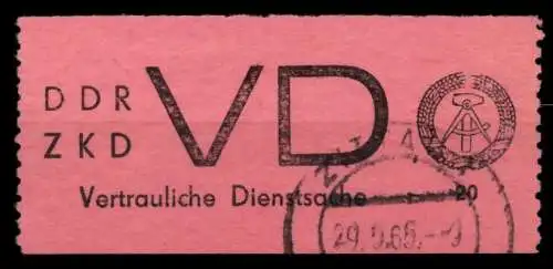 DDR DIENST VD Nr 2 gestempelt 73829E