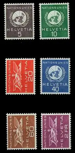 SCHWEIZ-ONU Nr 22-27 postfrisch 73F086