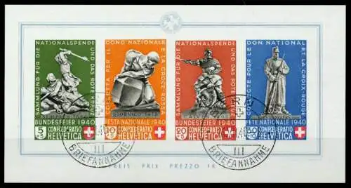 SCHWEIZ BLOCK KLEINBOGEN 1908-1944 Block 5 gestempelt ge 73F51E