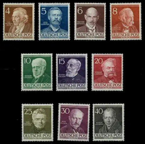 BERLIN 1952 Nr 91-100 postfrisch 7492E6