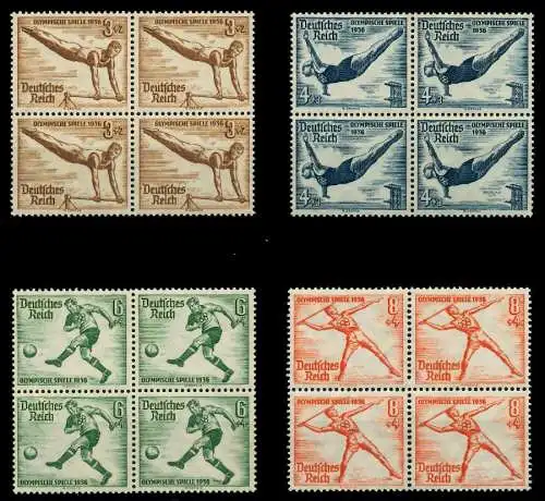 3. REICH 1936 Nr 609-616 postfrisch VIERERBLOCK 77D3E2