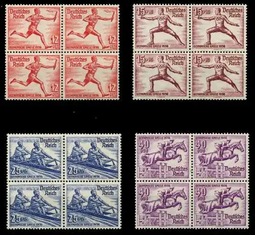 3. REICH 1936 Nr 609-616 postfrisch VIERERBLOCK 77D3E2