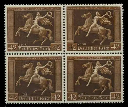 3. REICH 1938 Nr 671y postfrisch VIERERBLOCK 77D49A