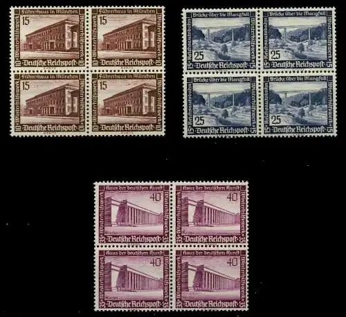 3. REICH 1936 Nr 634-642 postfrisch VIERERBLOCK 77D4B2