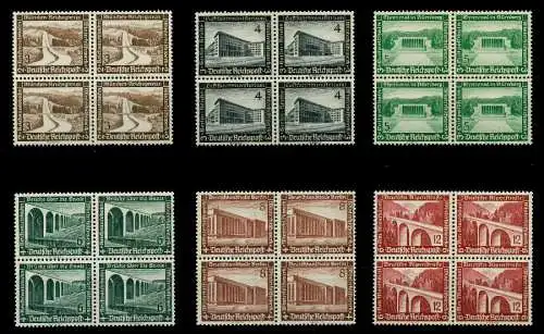 3. REICH 1936 Nr 634-642 postfrisch VIERERBLOCK 77D4B2