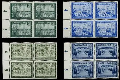 3. REICH 1939 Nr 702-713 postfrisch VIERERBLOCK 77D55A