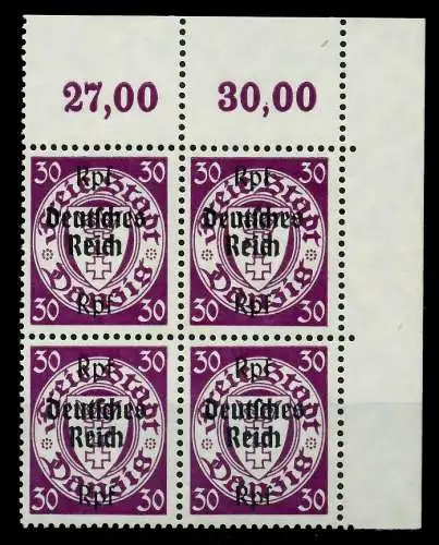 3. REICH 1939 Nr 725 postfrisch VIERERBLOCK ECKE-ORE 77D582