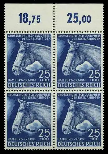 3. REICH 1941 Nr 779 postfrisch VIERERBLOCK ORA 77D6E2