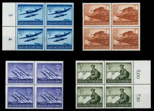 3. REICH 1944 Nr 873-885 postfrisch VIERERBLOCK 78035E