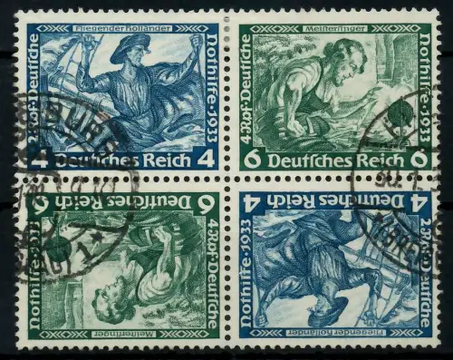 D-REICH ZUSAMMENDRUCK Nr SK19 HZ1 gestempelt VIERERBLOCK 7951CA