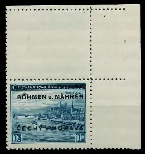 BÖHMEN u. MÄHREN Nr 19LSo postfrisch SENKR PAAR ECKE-OR 7952C6