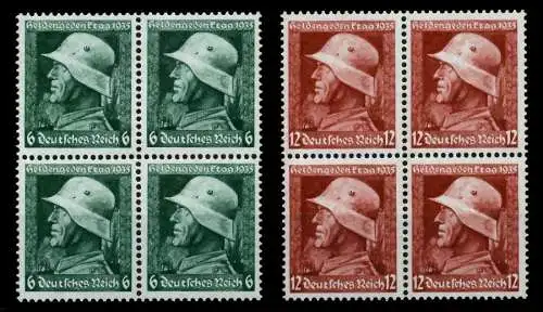 3. REICH 1935 Nr 569x-570x postfrisch VIERERBLOCK 78040E
