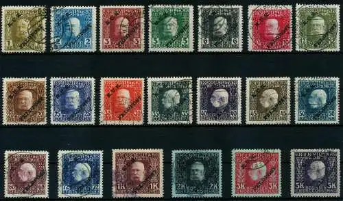 ÖSTERREICH UNGARISCHE FELDPOST Nr 1-21 gestempelt 7C211A